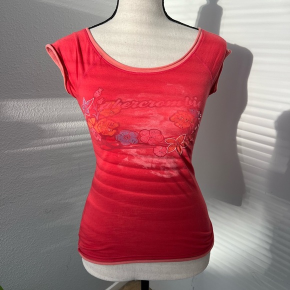 Abercrombie & Fitch Tops - Vintage y2k Abercrombie & Fitch Cap Sleeve Scoop Neck T-Shirt - Size XS